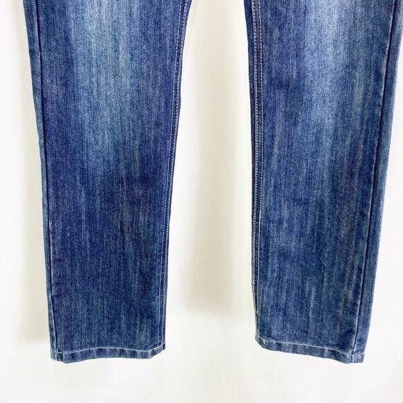 MONGOOSE Girls Dark Stone Washed Straight Leg Denim Jeans - Picture 6 of 10